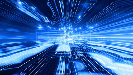 Earth Zoom Out. Beautiful Flight through the Digital Network out from Planet into Space. Business Communication Technology Video. HD 1080. 3 videos in One! - Powered by Adobe