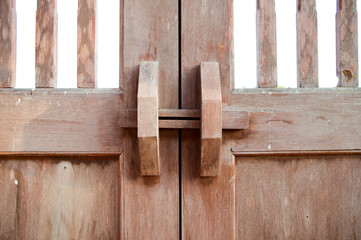 Old wood door with lock