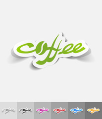 realistic design element. COFFEE