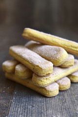 Savoyardy - biscuit for making  tiramisu.