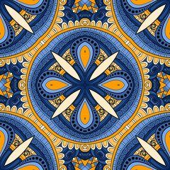 Vector Seamless Abstract Tribal Pattern. Hand Drawn Ethnic Texture, Flight of Imagination