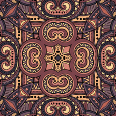 Vector Seamless Abstract Tribal Pattern