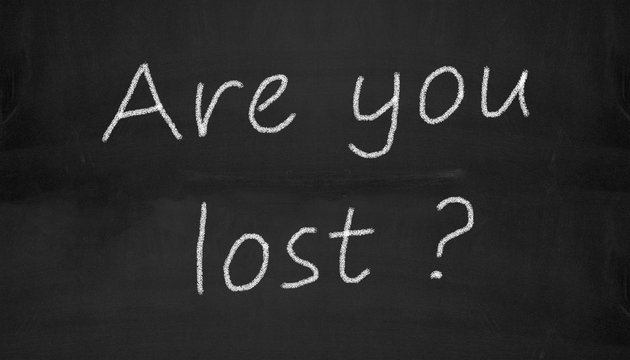 chalkboard are you lost illustration