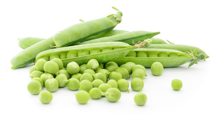 Fresh green peas.