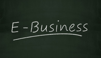 Obraz premium chalkboard ebusiness illustration