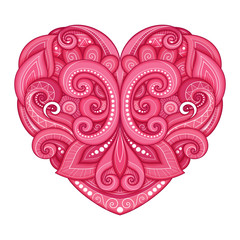 Vector Decorative Colored Abstract Heart