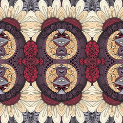 Vector Seamless Abstract Tribal Pattern