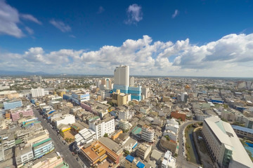 Aerial view of Hat Yai, Thailand