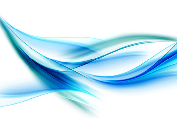 Amazing Modern Abstract Blue Waves Design Background