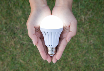 LED Bulb with lighting - saving technology in our hand