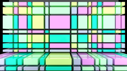 colorful plastic blocks architectural background