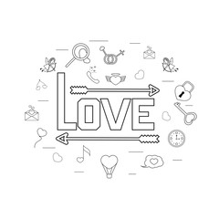 Vector line icons. idea illustration for design t-shirts, banners, flyers