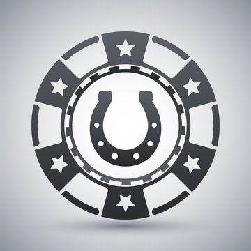 Vector casino chip icon