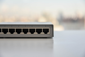 8 ports of small network switch