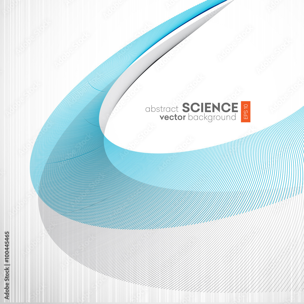 Poster abstract vector background, futuristic wavy