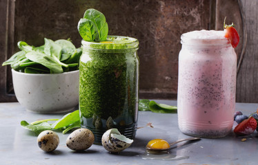 Strawberry and Spinach Smoothies