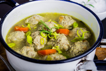 Koftas or meatballs, in a mild creamy curry sauce