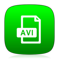 avi file green icon