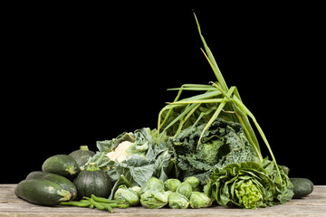 Assortment of green vegetables
