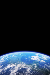 High Resolution Planet Earth view. The World Globe from Space in