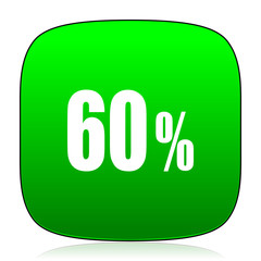 60 percent green icon