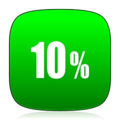 10 percent green icon