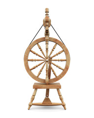 Distaff wooden isolated on white background.