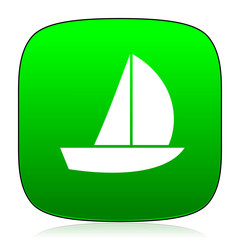 yacht green icon