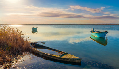 Obraz premium Etang de Canet,pyrénées orientales.