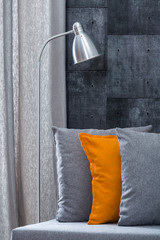 Silver decorations in room