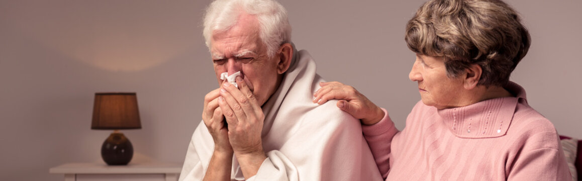 Man with runny nose
