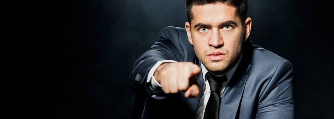 Young and severe businessman