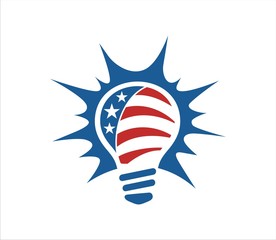 light bulb american flag