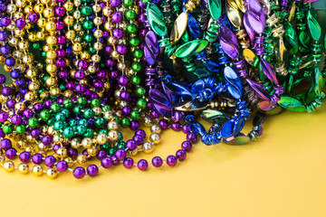 Colorful mardigras beads.