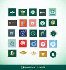 Logo design elements set