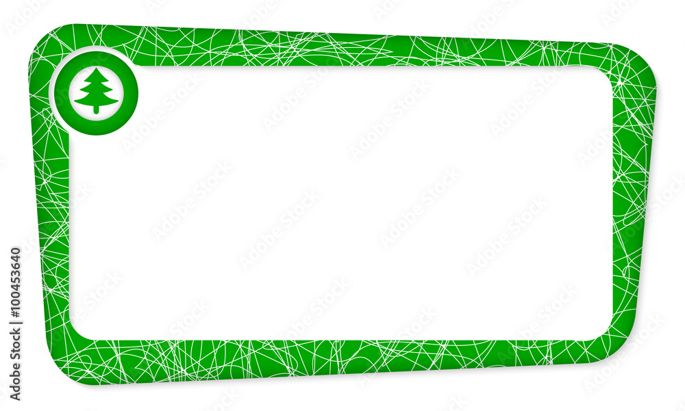 Poster abstract box for your text with tree symbol