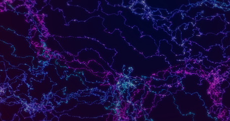 Futuristic Particles Wave Abstract Background - Creative Design Element.
