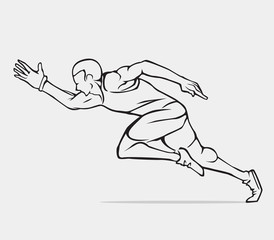 Running man. vector and illustration design