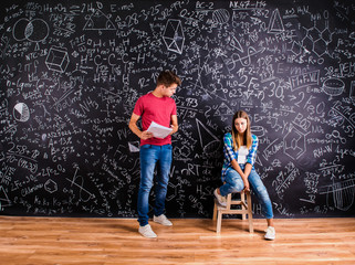 Beautiful young students