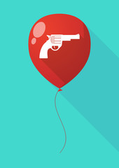Long shadow balloon with a gun