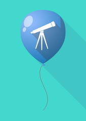 Long shadow balloon with a telescope