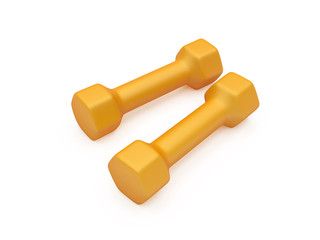 Dumbbells isolated on white