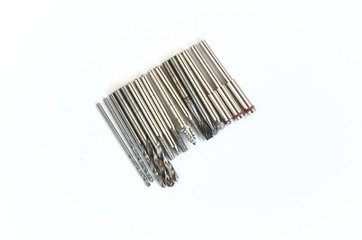 Set of different mini rotary tool bits