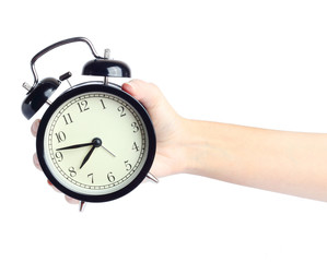 alarm clock isolated white background
