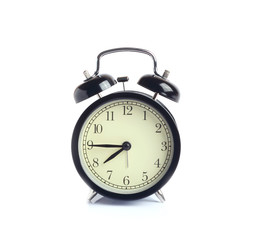 alarm clock isolated white background
