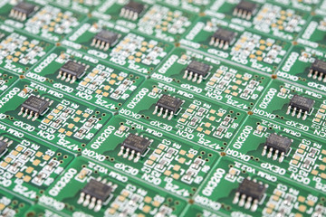 Electronic chips on circuit board