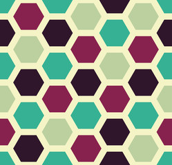 Vector modern seamless colorful geometry hexagon pattern, color abstract geometric background, pillow multicolored print, retro texture, hipster fashion design