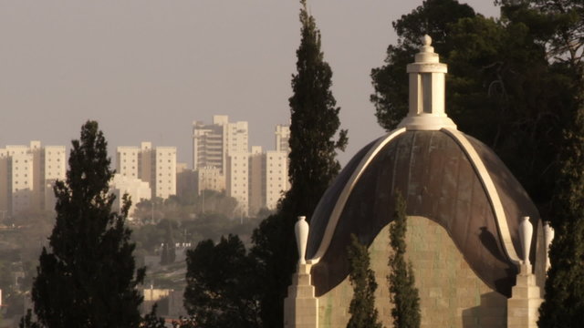 Royalty Free Stock Video Footage of Dominus Flevit Church filmed in Israel at 4k with Red.