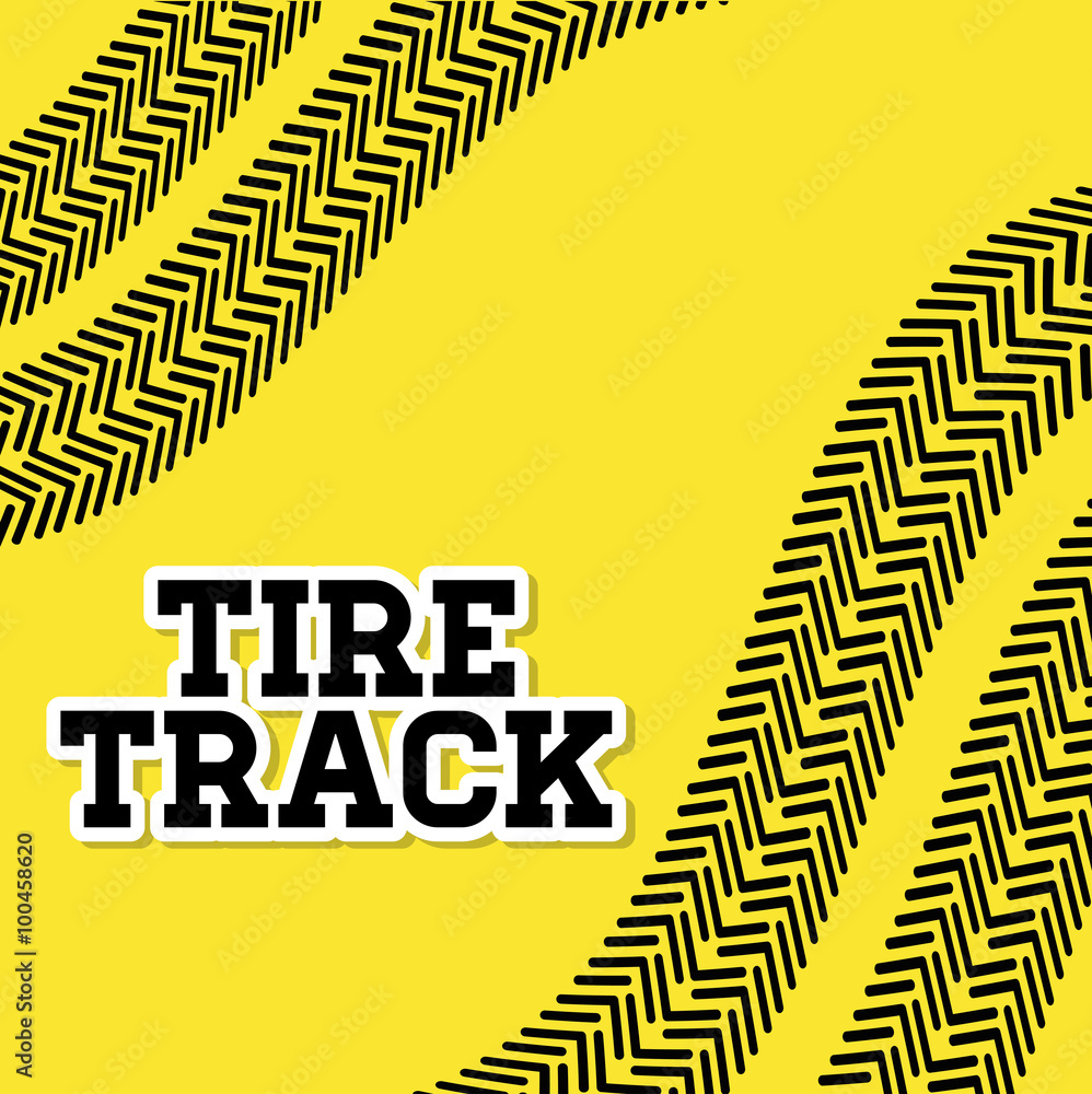 Sticker Tire track print 