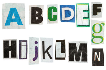 Newspaper alphabet